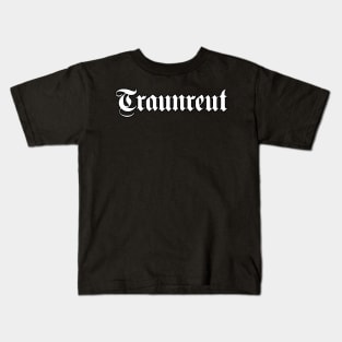 Traunreut written with gothic font Kids T-Shirt